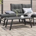 vidaXL Tuintafeltje 90x45x35 cm gepoedercoat staal zwart, Tuin en Terras, Verzenden, Nieuw, Metaal