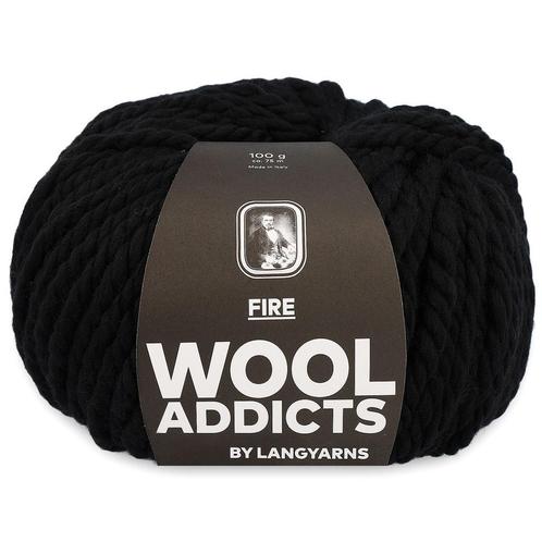 WoolAddicts Fire - 04 zwart - Merinowol Garen, Hobby en Vrije tijd, Breien en Haken, Ophalen of Verzenden