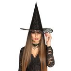 Halloween Heksenhoed Kant Zwart, Hobby en Vrije tijd, Feestartikelen, Verzenden, Nieuw