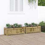 vidaXL Plantenbakken 2 st cm geïmpregneerd hout, Tuin en Terras, Bloembakken en Plantenbakken, Verzenden, Nieuw, 60 tot 100 cm