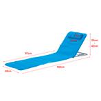 [en.casa] Strandmat Cellorigo met rugleuning set van 2 blauw, Verzenden, Nieuw