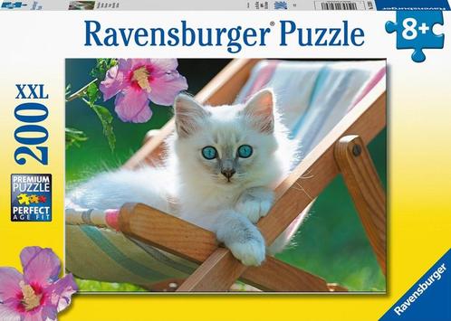 Wit Katje Puzzel (200 XXL stukjes) | Ravensburger - Puzzels, Hobby en Vrije tijd, Denksport en Puzzels, Nieuw, Verzenden