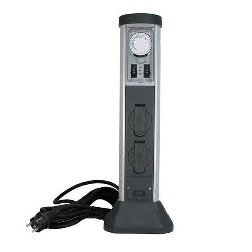 Tuinpaal - 2x contactdoos + Timer, Doe-het-zelf en Verbouw, Overige Doe-het-zelf en Verbouw, Nieuw, Ophalen of Verzenden