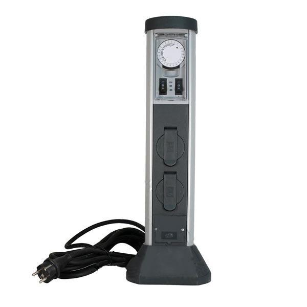 Tuinpaal - 2x contactdoos + Timer, Doe-het-zelf en Verbouw, Overige Doe-het-zelf en Verbouw, Nieuw, Ophalen of Verzenden