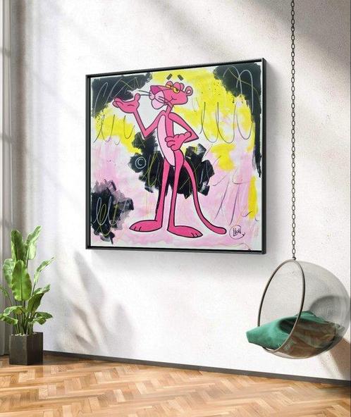 LéoN - Big pink panther, Antiek en Kunst, Kunst | Schilderijen | Modern