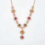 Zonder minimumprijs - Halsketting Verguld Toermalijn -, Nieuw