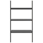 Ladderrek met 3 schappen 64x34x116 cm zwart (Kasten), Huis en Inrichting, Verzenden