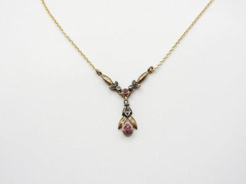Halsketting - 14 karaat Geel goud, Roségoud, Zilver -, Sieraden, Tassen en Uiterlijk, Kettingen