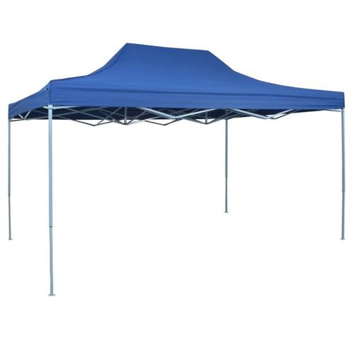 vidaXL Partytent inklapbaar 3x4 m staal blauw, Tuin en Terras, Partytenten, Partytent, Nieuw, Verzenden