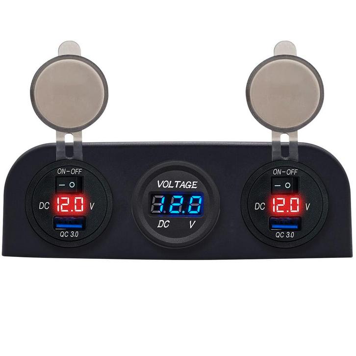 ProRide 12V USB Autolader 2 Poorten - P53120R - Drievoudig, Doe-het-zelf en Verbouw, Elektra en Kabels, Nieuw, Verzenden