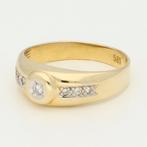 Zonder Minimumprijs - Ring - 14 karaat Geel goud - 0.10ct., Sieraden, Tassen en Uiterlijk, Ringen, Nieuw