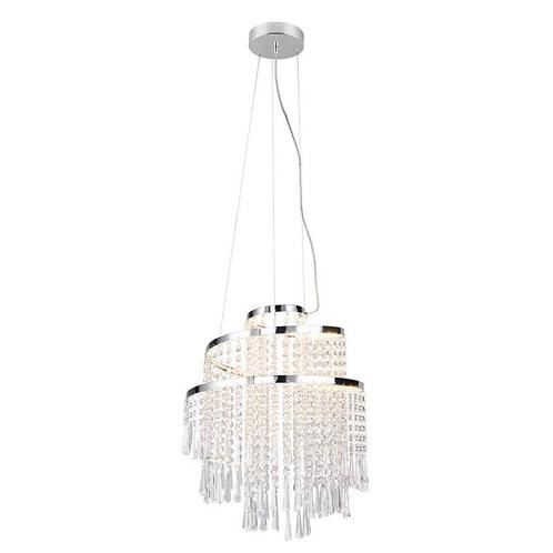 Chromen kroonluchter design, Sjon, 30W, warm tot koud wit, Huis en Inrichting, Lampen | Kroonluchters, Nieuw, Ophalen of Verzenden