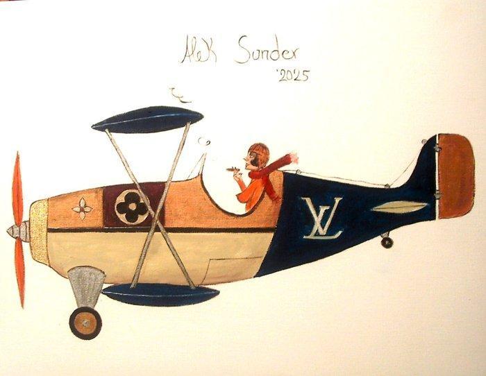 Alek Sander (XX-XXI) - Madame Cohiba im Louis Vuitton, Antiek en Kunst, Kunst | Schilderijen | Modern