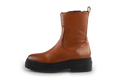 Mysa Enkellaarzen in maat 41 Cognac | 10% extra korting, Kleding | Dames, Schoenen, Overige kleuren, Zo goed als nieuw, Lage of Enkellaarzen