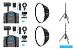 Nanlite Forza 60 II LED Dual Kit (2 lampstatieven en 2, Nieuw, Overige typen, Ophalen of Verzenden