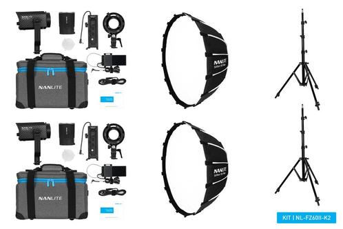 Nanlite Forza 60 II LED Dual Kit (2 lampstatieven en 2, Audio, Tv en Foto, Fotografie | Fotostudio en Toebehoren, Overige typen