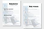 25x leuke babyshower invulkaarten (A5 formaat) babyshower 2, Nieuw, Kraamcadeau, Verzenden