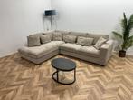 IN.HOUSE Beige Velvet Hoekbank ~ Nieuwstaat, Huis en Inrichting, Banken | Bankstellen, Ophalen of Verzenden, Nieuw