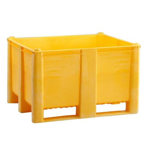 Kunststof Palletbox Geel 1200 x 1000 x 760 mm 3 sleden - 630, Doe-het-zelf en Verbouw, Hout en Planken, Nieuw, Verzenden