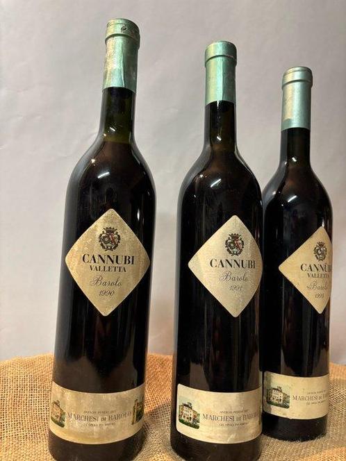 1990, 1993 Cannubi Valletta & 1991 Cannubi, Marchesi di, Verzamelen, Wijnen