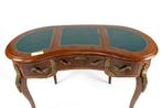 Schrijftafel - Hout, Leder, Messing