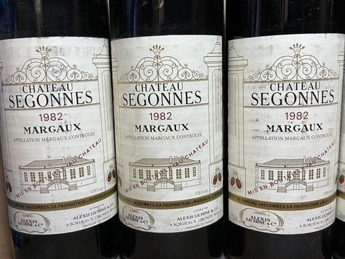 4x 1982 Château Segonnes , 1983 Château Pontet-Chappaz ,, Verzamelen, Wijnen