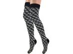Overknee kousen - Grafisch - Kubus - Zwart/Grijs, Kleding | Dames, Verzenden, Nieuw