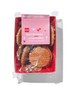 HEMA Stroopwafels met chocolade en hartjes 145gram, Verzenden