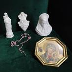 Set met 5 religieuze voorwerpen (5) - Metaal, Porselein -, Antiek en Kunst