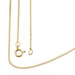 Gouden Venetiaanse schakel ketting | 43 cm (veerring), Sieraden, Tassen en Uiterlijk, Kettingen, Ophalen of Verzenden, Gebruikt