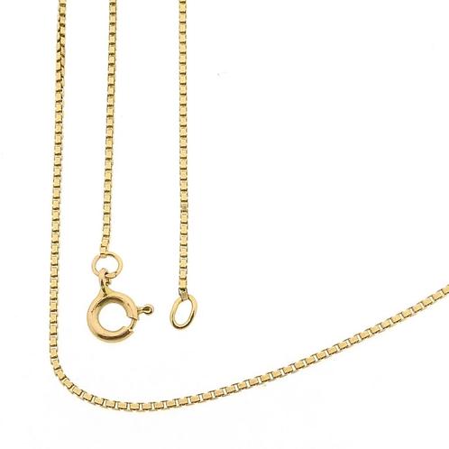 Gouden Venetiaanse schakel ketting | 43 cm (veerring), Sieraden, Tassen en Uiterlijk, Kettingen, Overige kleuren, Gebruikt, Goud