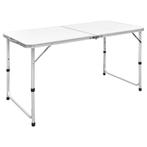 vidaXL Campingtafel inklapbaar en verstelbaar 120x60 cm, Caravans en Kamperen, Kampeermeubelen, Verzenden, Nieuw