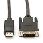 DisplayPort naar DVI kabel | Roline | 2 meter, Audio, Tv en Foto, Audiokabels en Televisiekabels, Nieuw, Verzenden