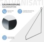 Plankdrager - Metaal - Set van 2 - 20x25 cm - Zilver - ML-De, Verzenden, Zo goed als nieuw