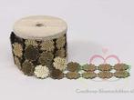 Brocantband Muntjes Goudkleur 4 cm rol 1,8 meter, Ophalen of Verzenden, Nieuw