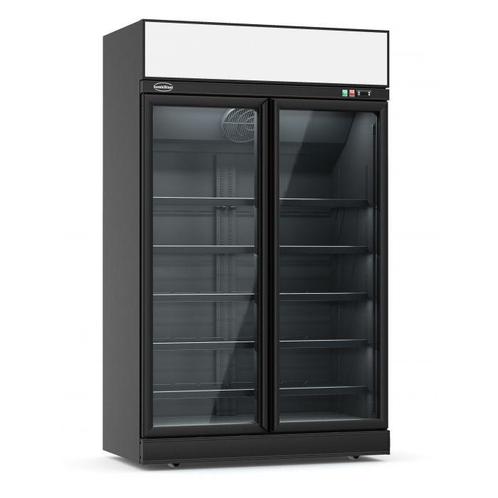 Vrieskast met glazen deuren | zwart | 1253 x 710 x 2092 (..., Zakelijke goederen, Horeca | Keukenapparatuur, Verzenden