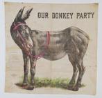 Our Donkey Party Art Fabric Mills,  Elms & Johnston,, Antiek en Kunst