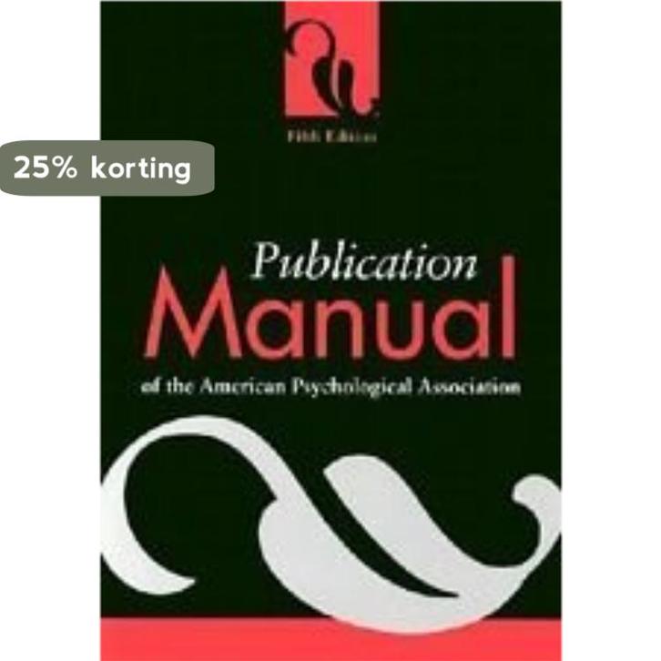 Publication Manual of the American Psychological Association, Boeken, Taal | Engels, Zo goed als nieuw, Verzenden