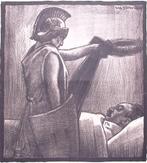 Spotprent over het overlijden van Nederlandse politicus, Antiek en Kunst, Kunst | Litho's en Zeefdrukken, Verzenden