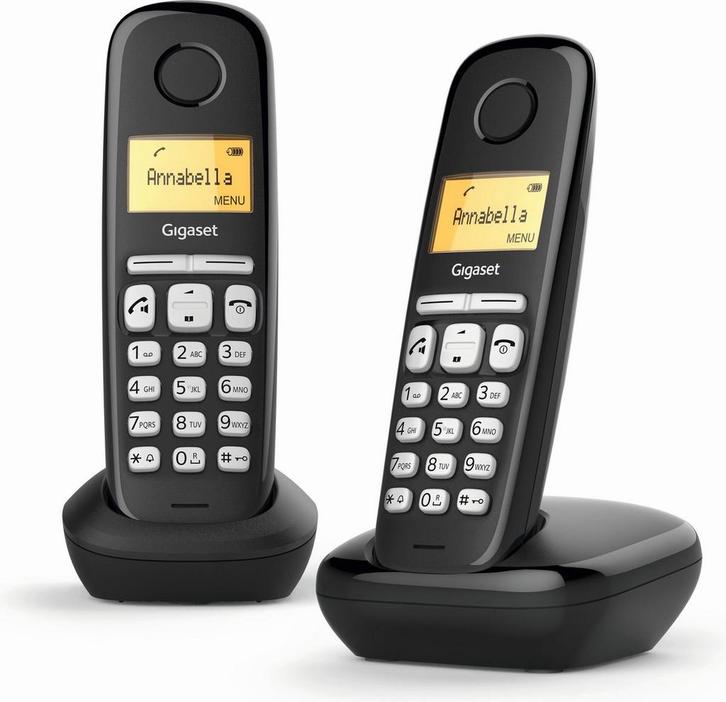 Gigaset A220 Duo v2 - Duo DECT telefoon - Zwart, Telecommunicatie, Vaste telefoons | Handsets en Draadloos, Verzenden