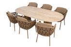 Biarritz dining stoelen + Colorado ovaal amber 4SO, Overige materialen, 6 zitplaatsen, Nieuw, Ophalen of Verzenden
