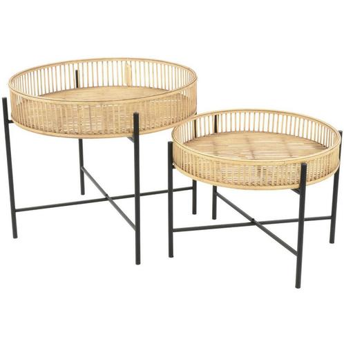 Bijzettafel Aiko Naturel - Set van twee, Huis en Inrichting, Stoelen, Nieuw, Ophalen of Verzenden