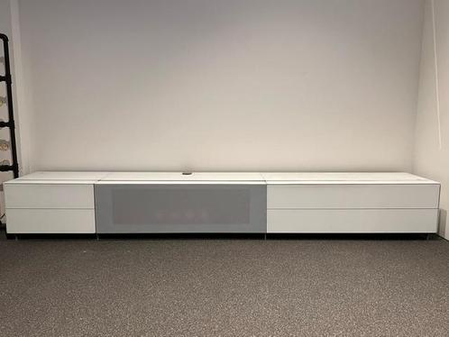 Spectral Cocoon TV meubel - Snow Glas | Gesatineerd glas, Huis en Inrichting, Kasten | Televisiemeubels, 50 tot 75 cm, Zo goed als nieuw