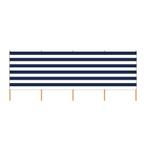 Strand Windscherm 4.65 meter blauw wit, Nieuw, Verzenden