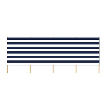 Strand Windscherm 4.65 meter blauw wit beschikbaar voor biedingen