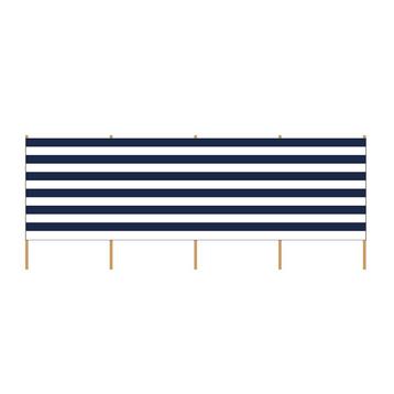 Strand Windscherm 4.65 meter blauw wit