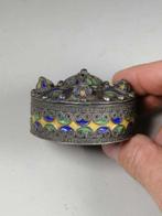 Kabyle box - Emaille, Zilver - Algerije - Begin 20e eeuw, Antiek en Kunst