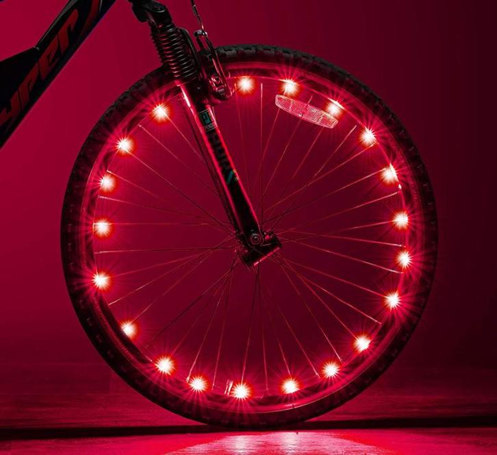 LED fietswiel verlichting - 20 LED - Rood, Doe-het-zelf en Verbouw, Overige Doe-het-zelf en Verbouw, Nieuw, Ophalen of Verzenden