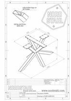 Stalen onderstel tafel - Matrix leg - Nordstahl, Nieuw, Verzenden