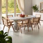 Eetkamerstoel Lizzy met Weens vlechtwerk in boho-stijl - lic, Huis en Inrichting, Stoelen, Verzenden, Nieuw